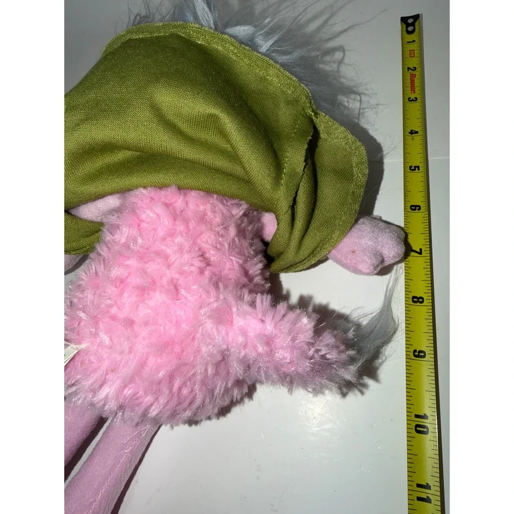 Jim Henson Fraggle Rock Mokey Fraggle Pink Plush Blue Hair Toy Factory 13